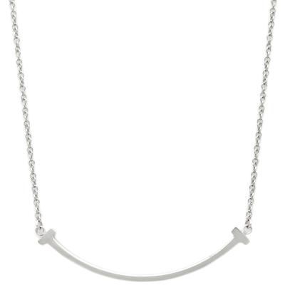 極美品 ティファニー T スマイル ミニ ペンダント シルバー TIFFANY&Co. ティファニー TIFFANY シルバー ネックレス T