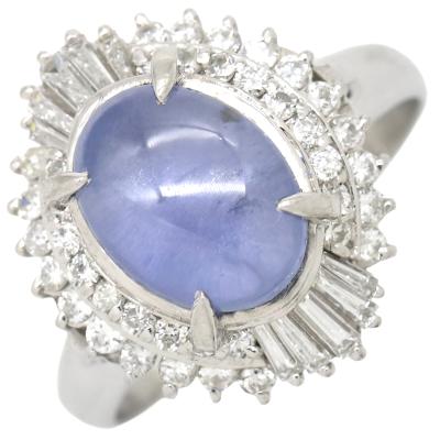 天然 ブルースターサファイア  ダイヤモンド リング  ソーティング付 天然 ブルースターサファイア ダイヤモンド リング ソーティング