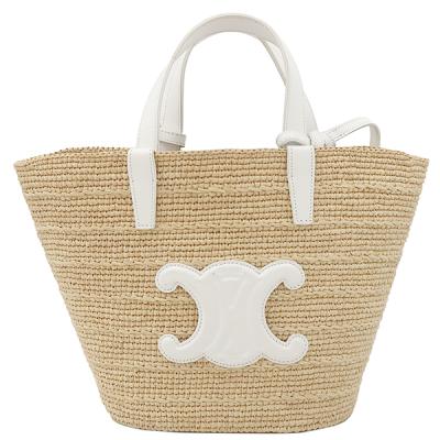 CELINE ベージュ かごバッグ セリーヌ CELINE CELINE かごバッグ Teen Triomphe 113832EYO