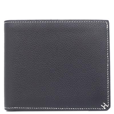 ゆ*う様 HERMES 二つ折り財布 HERMES（エルメス） 二つ折り 財布 ボックスカーフ 〇W刻 ブラック