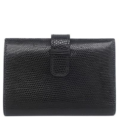 HERMES（エルメス） 二つ折り財布 ジュラ リザード ブラック ブラック 