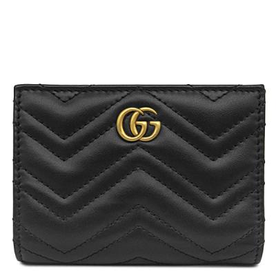 x（GUCCI／レディース二つ折り財布）（色：ブラック系）｜財布