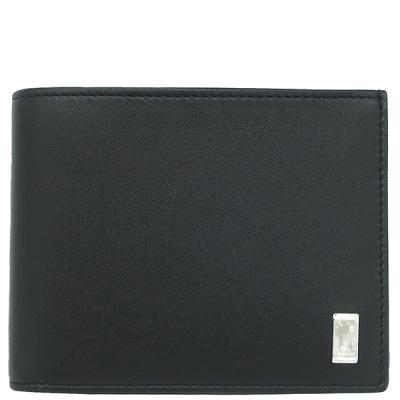 良品 ダンヒル 二つ折り財布 黒 箱付 A0301204▽