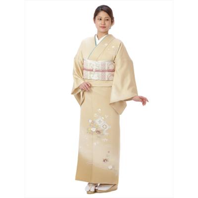 ※訪問着単品　フルセット　着物　正絹　黒　花　金　O2 単衣夏訪問着フルセット着物正絹黒絞りk5