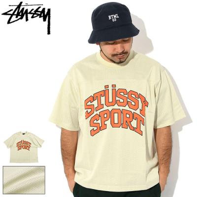 STUSSY メンズ半袖Tシャツ、カットソー（色：ベージュ系