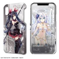 四女神オンライン CYBER DIMENSION NEPTUNE デザジャケット iPhone XR ケース＆保護シート デザイン02(ノワール) | アイキャラット