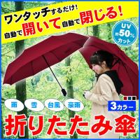 折りたたみ傘 自動開閉 100cm ワンタッチ コンパクト 軽量で丈夫 高密度キャロム布 大きいサイズ トラベル ケース 紫外線保護 持ち歩き おしゃれ 