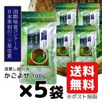 お茶 深むし 掛川茶 かごよせ 100g×5 静岡県産 深蒸し茶 まとめ買い 送料無料 | お茶の一条