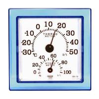 クレセル:温湿度計クリア・ミニブルー CR-12B 4955286804858 大工道具 測定具 温度計・環境測定器 | イチネンネットプラス(インボイス対応)