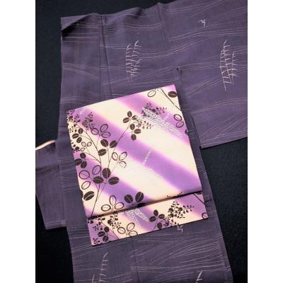 壱の蔵　アンティーク帯　照り葉名古屋帯 美品】 名古屋帯 秀品 落款あり 田尾笛秋 松葉仕立て 八寸名古屋帯 童