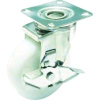 あすつく対応 「直送」 SUSNJ100S プレート式 自在 ステンレスキャスター ナイロン 車輪径１００ｍｍ ストッパー付き Ｊタイプ ＳＵＳ−Ｊ− | iDECA