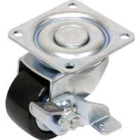 あすつく対応 「直送」 ユーエイ HG65GNBS プレート式 自在 低床キャスター 強化ナイロン 車輪径６５ｍｍ ストッパー付き Ｈタイプ ＨＧ−Ｓ | iDECA