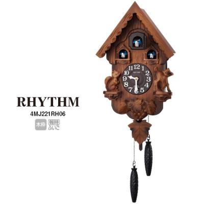 RHYTHMクォーツ 鳩時計 木製掛け時計 シチズン レトロ カッコー 動作品
