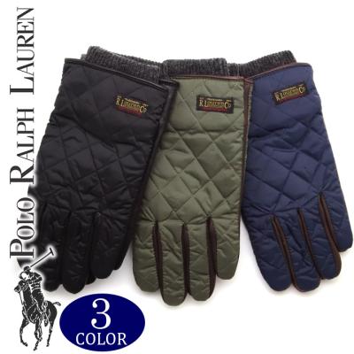 POLO RALPH LAUREN キルティンググローブ ラルフローレン　手袋 楽天市場】ポロ ラルフローレン キルティング レザー 手袋 POLO