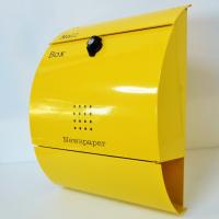 郵便ポスト郵便受けおしゃれかわいい人気北欧大型メールボックス 壁掛けプレミアムステンレスイエロー黄色ポストpm031 | アイホーム株式会社