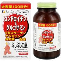 ファイン コンドロイチン &amp; グルコサミン ふしぶしの恵 お徳用 100日分(1500粒入) 大豆イソフラボン ビタミンC ビタミンB群 II型 | iinos Yahoo!店