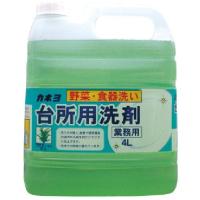 【大容量】 カネヨ石鹸 野菜・食器洗い 台所用洗剤 業務用 4L コック付　日本製　ライムの香り | iinos Yahoo!店