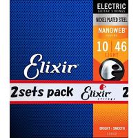 ELIXIR(エリクサー) Elixirエレキギター弦 NANOWEB Light .010-.046 #12052 2個セット 【国内正規品】 | iinos Yahoo!店