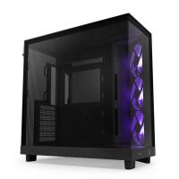 NZXT H6 Flow RGB Black(CC-H61FB-R1) 高エアフローミドルタワーケース F120 RGB Coreファン3基搭載 ブラック | イイヤマパソコン ヤフー店