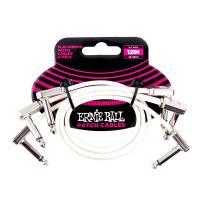 ERNIE BALL FLAT RIBBON PATCH CABLE 12IN #6386 - WHITE - 3 PACK | イケベ楽器リボレ秋葉原店