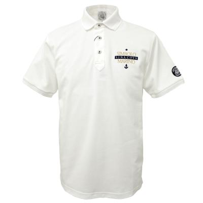 ポロシャツ 半袖 白（SINA COVA／メンズポロシャツ）｜トップス