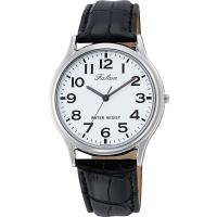 シチズン ファルコン 腕時計 日本製ムーブメント 革ベルト ホワイト/ブラック メンズ 紳士 Q998-304/8085/送料無料メール便 ポイント消化 | 池ネット