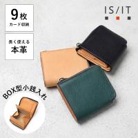 財布 メンズ 本革 レザー 二つ折り財布 コンパクト【IS/IT 二つ折り財布 ラウンドファスナー カード段4(ヒッチ) No.974613】 | IKETEI VILLA