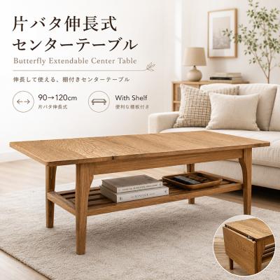 センターテーブル（特徴：天板折りたたみ、バタフライ）｜テーブル