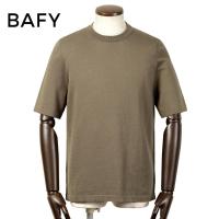 BAFY　返品・交換不可】バフィー BAFY ／ 25SS GIZAコットン14ゲージ半袖クルーネックニット「P1102」（グレイッシュブラウン）