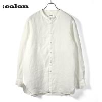 ：colon　返品・交換不可】コロン ：colon ／ 【国内正規品】 ／ リネン60番手単糸ハイカウントポプリンバンドカラーシャツ「CSH-5」（オフホワイト）