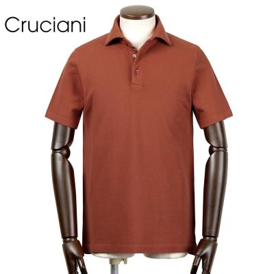 Cruciani ポロシャツ ブラウン CRUCIANI メンズポロシャツ（色：ブラウン系）｜トップス
