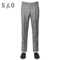 S×O　返品・交換不可】エスオー SO ／ 【国内正規品】 ／ ウールトロピカル1プリーツパンツ「ST22」（ミディアムグレー）