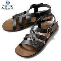 ZEUS　返品・交換不可】ゼウス ZEUS ／ 25SS バケッタレザーバックストラップサンダル「1513」（NERA×CUOIO／ブラック×ブラウン）