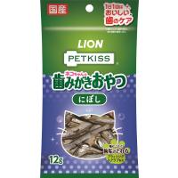 ライオンペット PETKISS ペットキッス ネコちゃんの歯みがきおやつにぼし 12g 1ケース48個セット | イコアペットフード