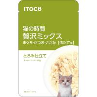 イトウアンドカンパニー 猫の時間 贅沢ミックス まぐろ・かつお・ささみ ほたて味 60g 1ケース112個セット | イコアペットフード