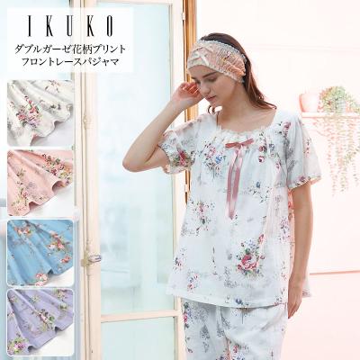 オ*ー様 IKUKOフラワープリント パジャマ上下セット 楽天市場】ikuko パジャマ（サイズ（S/M/L）L）（パジャマ｜ナイト