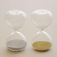 砂時計：シンプルな1分計/2分計のガラス砂時計〜〒郵送可￥320 