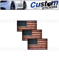 アンティーク アメリカ 3枚セット ステッカー AMERICA 国旗 USA カスタム ドレスアップ | importer WOLF