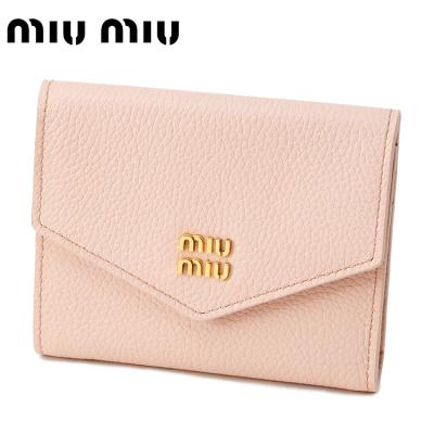 三つ折り財布 がま口（miu miu／レディース三つ折財布）｜財布