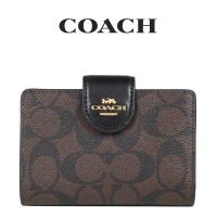 コーチ COACH アウトレット レディース 財布 二つ折り財布 C0082 IMAA8(ブラウン×ブラック) シグネチャー | インポートブランドロータス