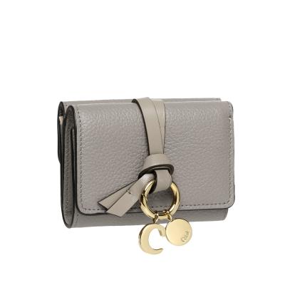 Chloé グレー 三つ折り財布 クロエ Chloe 三つ折り財布 アルファベット ミニ財布 グレー