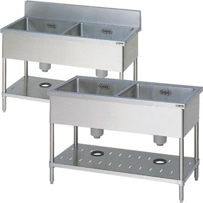 2槽シンク 1000x450x800(+90) ① 二槽シンク 900x450x800(+90) : 業務用厨房機器の新橋 - 通販