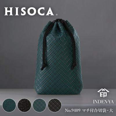 日本製レザー巾着バッグ（印傳屋）（色：グリーン系）のおすすめ人気