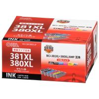 OHM キヤノン互換 BCI-381XL+380XL/6MP 6色パック 増量タイプ INK-C381380XL-6P | インフォマート