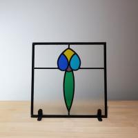 ステンドグラス（アンティーク風・装飾ガラス・シンプル・小さい） INK 