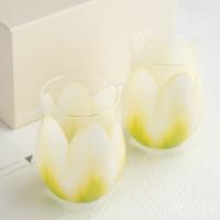 グラス Floyd TULIP GLASS フロイド チューリップ グラス 2個入り ホワイト 日本製 ご結婚祝い 新生活 御祝い ペアギフト お花グラス 母の日 | INOBUN　イノブン