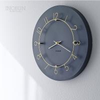 Luu ルウ 壁掛け時計 連続秒針 ネイビー スイープムーブメント ウォールクロック | INOBUN　イノブン