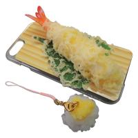 日本職人が作る  食品サンプル iPhone7ケース/アイフォンケース　天ぷらえび　ストラップ付き　IP-704 | 総合通販デパコ