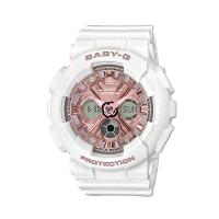 BABY-G ベビーG ベビージー BA-130 シリーズ カシオ CASIO アナデジ 腕時計 ホワイト メタリック ピンク BA-130-7A1JF 国内モデル | INST