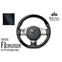 REAL　FJ CRUISER /FJクルーザー （GSJ15W） （2010年11月〜）/オリジナルシリーズ　ステアリング　ピアノブラック　品番：FJ-PBW-BK | INTELY FIELD